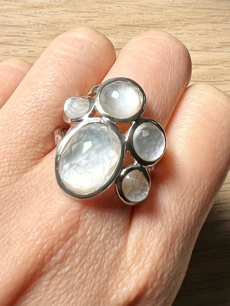$695 Ippolita Sterling Silver Mop Cluster Rock Candy Lollipop Statement Ring 6.5